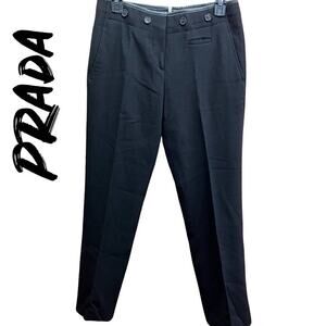 Prada Womens Dress Pants Size EUR 42 Black Made in Italy